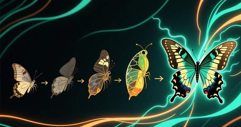 Bat Messenger to BatChat transformation, metamorphosis teal and amber