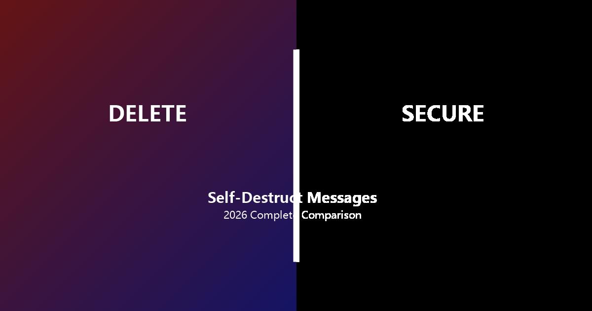 How to Set Up Self-Destruct Timer in Any Messaging App: 2026 Comparison cover