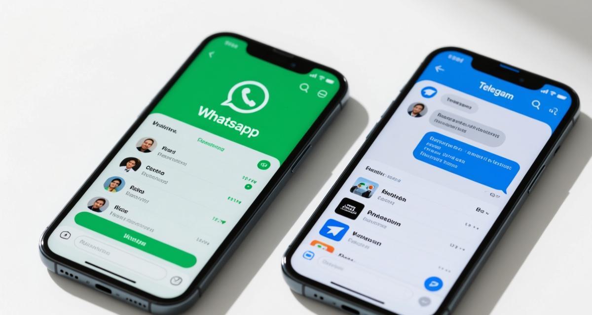 two smartphones messaging apps comparison